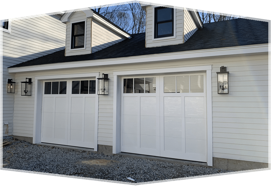 residential white garage doors