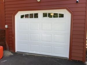 garage door with camera and light